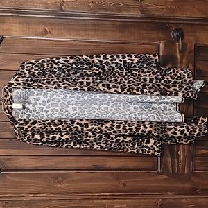 Long Sleeve Leopard Cardigan (2XL)